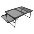 thumbnail image 1 of Outdoor Foldable Camping Table, Portable Folding Table 2 Tiers Black  For Traveling, 1 of 8