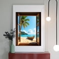 thumbnail image 2 of Diamond Art Kits for Adults - 5d Tropical Beach View Through Window Diamond Painting for Adults, Diamond Art for Adults Beginners, Diamond Painting Kits for Adults for Home Wall Decor, 2 of 7