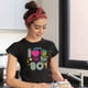 thumbnail image 3 of Playera de Mujer con Estampado Rubik Brillante en la oscuridad Retro Epoca de los 80´s Colores Fosforescentes | Diseños retro y vintage, 3 of 4