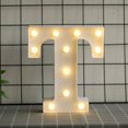 thumbnail image 1 of LED Marquee Letter Lights Sign, Light Up Alphabet Letter for Home Party Wedding Decoration(T）, 1 of 8