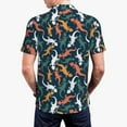 thumbnail image 2 of Polo Shirts for Men, Cartoon Lizard Gecko Multicolor Cuteness Casual Mens Polo Shirts Short Sleeve Button Down Classic Mens Golf Polo Shirts, 2 of 7