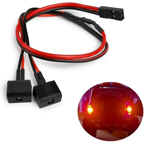 Red LED Tail Lights Upgrade Kit For Axial SCX24 AXI00006 Bronco RC Truck-Car
