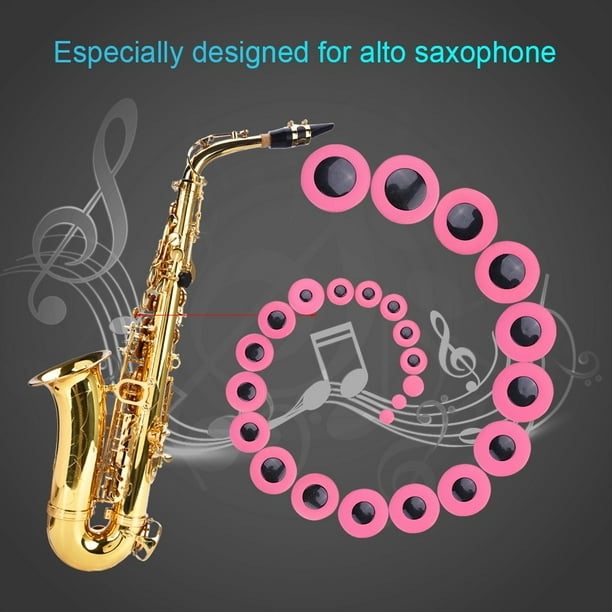 OTVIAP 25PCS Highend Alto Saxophone PU Pads Parts Replacement Accessories, Alto Sax Pads, Alto