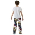 thumbnail image 5 of FORMRS Kids Pajama Pants with Pockets Size 9-10Y Boys Lounge Sleep Bottoms, American Eagle Pattern, 5 of 8
