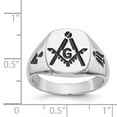 thumbnail image 3 of 14K White Gold Ring Band Men's Masonic, 3 of 5