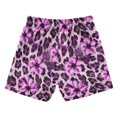 thumbnail image 7 of FORMRS Boys Swim Trunks Quick Dry Mesh Lining Beach Boardshorts, Sizes XS-XL, Purple Floral Leopard Pattern, 7 of 7
