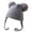 Gray-B, variant on Penkiiy Baby Hats Baby Winter Hat Toddler Baby Warm Knitted Hat - Winter Kids Solid Color Double Ball Hair Ball Embroidery Children's Knitted Hat Black Hat for One Size