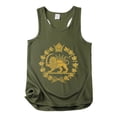 thumbnail image 4 of FUYUDY Women'S Tank Top Casual Summer Ribbed Sleeveless Racerback Crew Neck Patterned Print Loose Fit Vest Comfortable Stretchy Basic Female Camisole For Casual Daily Wear,Army Green,L, 4 of 5