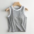 thumbnail image 4 of vigerkar Womens Built in Bra Tank Tops Ribbed Sleeveless Summer Basic Tops (White, L), 4 of 8