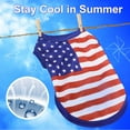 thumbnail image 2 of July 4th Dog Costume Set, Patriotic Dog Vest, US Flag Summer Dog Shirt, Mesh Breathable Independence Day Dog Outfits for Small Medium Large Dogs M, 2 of 6