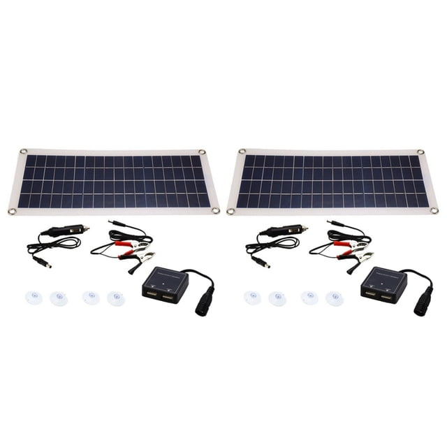 2X 8W 12V Dual USB / CC Panel Solar Flexible Carga de Batería de Coche Eficiente Camping