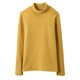 thumbnail image 1 of Camisas de manga larga con cuello alto para mujer, moda de otoño, capas básicas, ajustadas, ropa interior térmica suave, Tops, amarillo, 1 of 7