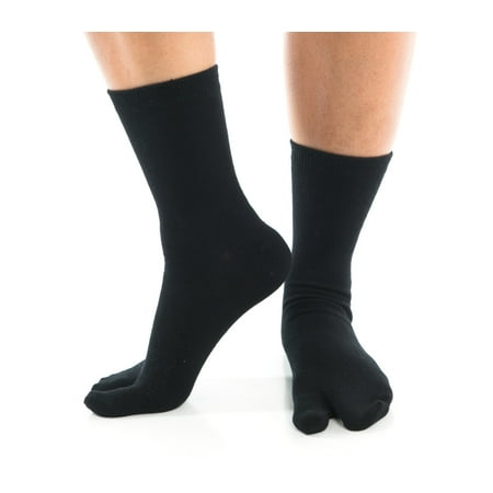 

1 Pair - V-Toe Flip Flop Tabi Socks - Black Solid
