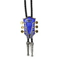 thumbnail image 2 of maytalsory Mode Guitare Country Musique Western Cowboy Rodéo Bolo Cravate bola Bleu, 2 of 4