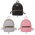 thumbnail image 4 of Mochila de viaje para mujer, bolso escolar de piel sintética, bolsa de compras, cremallera, teléfono portátil, paquete de cosméticos, color blanco kenally AP000927-02, 4 of 7