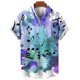 thumbnail image 3 of Camisa hawaiana con estampado 3D de saxofón musical para hombre, camisetas de manga corta con partituras musicales y guitarra, camisetas casuales de moda estilo Harajuku, 3 of 5