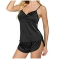 thumbnail image 2 of Kelon Intimates Vente de Liquidation Pyjamas Mélangés pour Femmes Lingerie Aguichant Nuisette en Satin Soie Babydoll à Lacets Ensemble de Pyjamas, 2 of 8