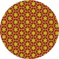 thumbnail image 1 of Ahgly Company Machine Washable Indoor Round Transitional Yellow Area Rugs, 5' Round, 1 of 7