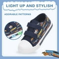 thumbnail image 2 of FUNCOO PLUS Toddler Kids Light Up Sneakers Boys Canvas Shoes, Racing Car, Size 1, 2 of 5