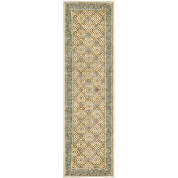SAFAVIEH Paradise Jonette Geometric Floral Runner Rug, Cream, 2' x 7'