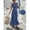 Blue, variant on Blue Sleeveless Criss-Cross Waist A-Line Maxi Dress, Casual Summer