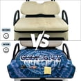 thumbnail image 6 of COEQINE Universal Golf Cart Seat Towel Blanket Covers for All Weather, Foldable Design with Handle, Fit for EZGO, Club Car and More 2-Seat Golf Carts, Golf Tie-dye Blue, 6 of 8