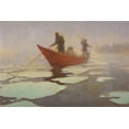thumbnail image 2 of Remington, Frederic 32x23 Gold Ornate Wood Framed with Double Matting Museum Art Print Titled - River Drivers in the Spring Break-up, 2 of 4