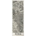 thumbnail image 2 of Gango Home Decor Vintage Roma Map & Plan de Paris Panel on Wood by Wild Apple Portfolio (Printed on Paper); Two 6x18in Unframed Paper Posters, 2 of 5