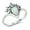 White, variant on Teardrop Blue Simulated Opal V Shape Victorian Ring Sterling Silver Size 9