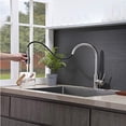 thumbnail image 5 of VESLA HOME High Arc Single Handle Brushed Nickel Kitchen Faucet with Pull Down Sprayer,Single Level Stainless Steel Kitchen Sink Faucet,Commercial Modern Pullout Faucet for Kitchen Sink, 5 of 5