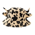 thumbnail image 1 of KAKOWELY 1 sombrero de pescador con estampado de vaca, de algodón, para verano, playa, para mujer, 1 of 4