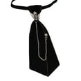 thumbnail image 5 of rygai Boys Collar Tie Ribbon Rhinestone Jewelry Decor Adjustable No Tying Match Clothes Anti-wrinkle Chain School Uniform Necktie Garment Accessory,Cool Black, 5 of 8