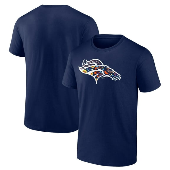 Men's Navy Denver Broncos -FL Por La Cultura Team Logo T-Shirt