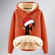 thumbnail image 4 of WILLBEST Sudadera Deportiva para Mujer, con Estampado de Letras Navideñas, Estilo Sudadera con Capucha, de Lana, Cálida, Ideal para El Invierno Modelo 1007 Grande, 4 of 4
