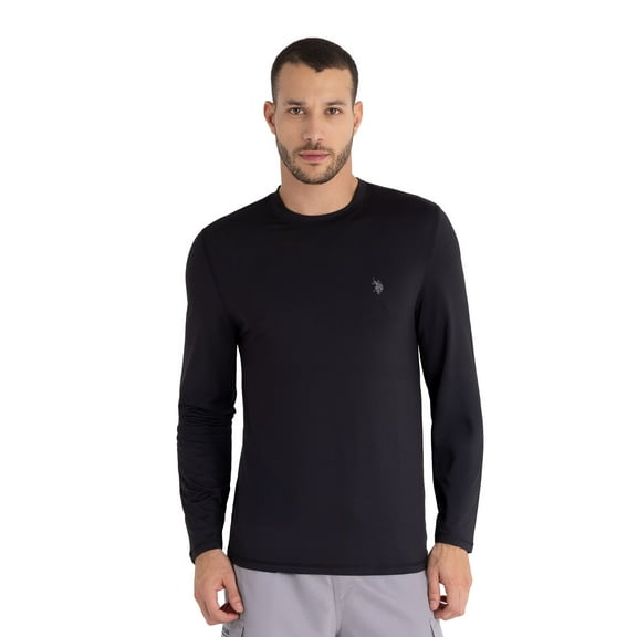 U.S. Polo Assn. Men's Black LS Sun Shirt, S