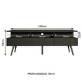 thumbnail image 3 of Mueble para Tv hasta 65 Pulgadas Madesa Londres con Patas Retro Negro, 3 of 8