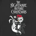 thumbnail image 2 of Women's The Nightmare Before Christmas Jack Skellington Santa Hat Logo Graphic Tee Black X Large, 2 of 4