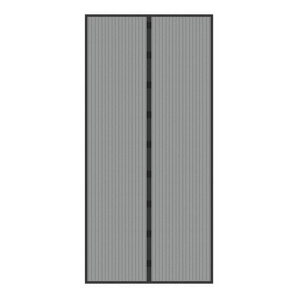 Everyday Home Magnetic Mesh Screen Door Curtains with Automatic Close, 38 x 80 in., Black - image 2 of 8