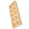 thumbnail image 1 of USHOBE Beige Wooden Tea Bag Organizer Storage Box for Home with 10 Compartments and Sturdy Design, 1 of 8