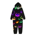 thumbnail image 4 of AGWOLF Matching Halloween Pajamas for Family Matching Pjs Sets Long Sleeve Onesie Pajamas Cute Ghots Print Zipper Hooded Jammies Sleepwear Kid 4 Years, 4 of 5