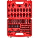 thumbnail image 1 of Juego de dados de impacto VEVOR de 3/8", 67 piezas, 6 puntas, SAE (5/16" a 3/4") y métrico (8 mm a 19 mm), dados giratorios, adaptadores, acero Cr-V y Cr-Mo, estuche de transporte., 1 of 9