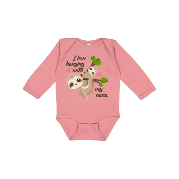 Inktastic Hanging with My Nana Boys or Girls Long Sleeve Baby Bodysuit