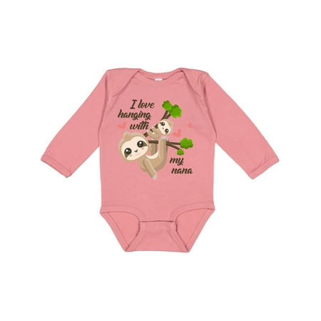 

Inktastic Hanging With My Nana Gift Baby Boy or Baby Girl Long Sleeve Bodysuit