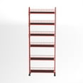 Slim Rolling Storage Cart, 6Tier Metal Kitchen Storage Cart With