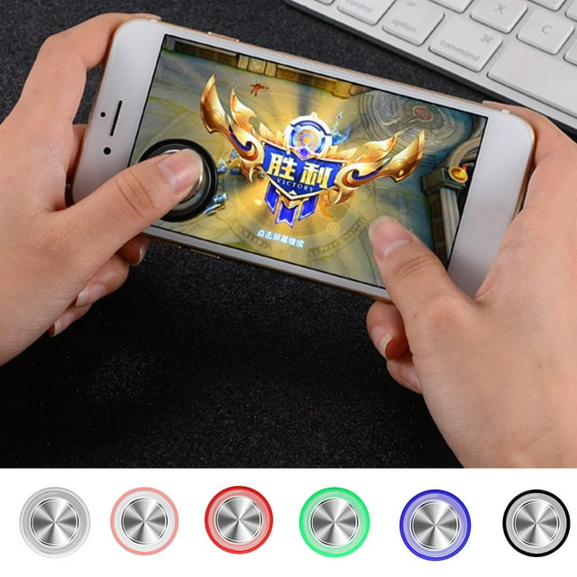 yingyy Round Game Joystick Mobile Phone Rocker suction cup mobile phone joystick Metal Button Controller Smartphone Suction Cup Gamepad