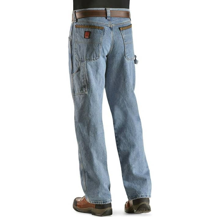 riggs workwear by wrangler men's big & tall carpenter jean,vintage  indigo,46x32 