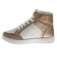 thumbnail image 3 of Kensie Girl' High Top Sneakers. (Little Kids Big Kids), White Rose Gold, Size: 5, 3 of 6