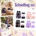 thumbnail image 2 of Girls Backpack, Kids Backpack for Girls, School bag for Primary Elementary Teenage, Middle School Students Bookbag(Dark Purple), 2 of 8