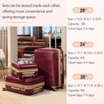 thumbnail image 2 of Rugerasy 3pcs Luggage Travel Sets With 360 ° Silent Dual Wheel TSA Lock Side Handles And Safety Feet Hardshell Suitcase 20''24''28'', 2 of 8