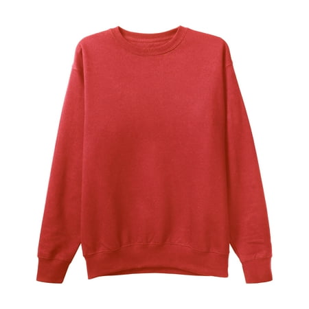 - Mens Premium Crewneck Sweatshirt Basic Casual Fleece Sweater